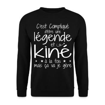A legend and physiotherapist - Unisex Sweatshirt - black - Front - Alina (178cm) & Michal (187cm)