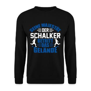 FUßBALL VEREIN SPORT SCHALKE SCHALKER GESCHENK - Unisex Pullover - Schwarz - Vorne - Alina (178cm) & Michal (187cm)
