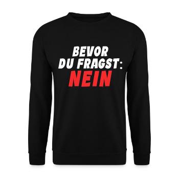 Klarer Durchblick - Unisex Pullover - Schwarz - Vorne - Alina (178cm) & Michal (187cm)