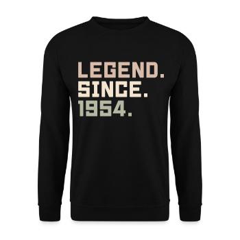 Legenden wurden im 1954 geboren Geschenkideen 1954 - Unisex Pullover - Schwarz - Vorne - Alina (178cm) & Michal (187cm)