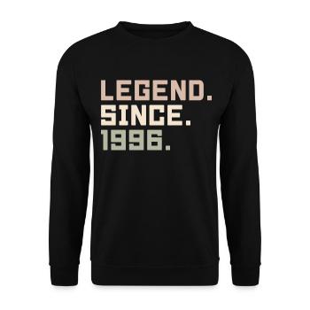 Legenden wurden im 1996 geboren Geschenkideen 1996 - Unisex Pullover - Schwarz - Vorne - Alina (178cm) & Michal (187cm)