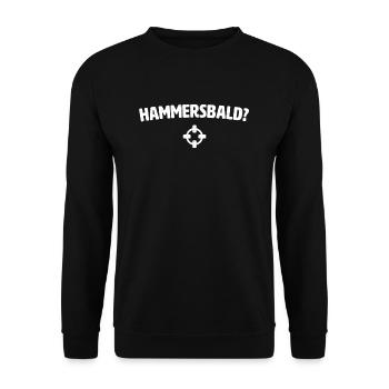 Hammersbald? Nordischer Gott der Ungeduld - Unisex Pullover - Schwarz - Vorne - Alina (178cm) & Michal (187cm)