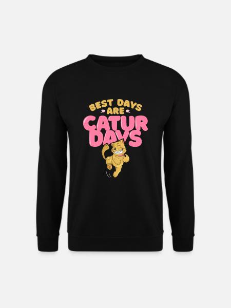 The best days are cat days. - Unisex Sweatshirt - black