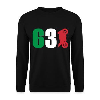 63 Moto Sport automobile Italie - Sweat-shirt Unisexe - noir - Devant - Alina (178cm) & Michal (187cm)