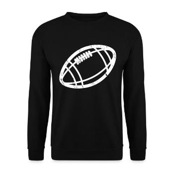 American Football Vintage Football - Unisex Pullover - Schwarz - Vorne - Alina (178cm) & Michal (187cm)