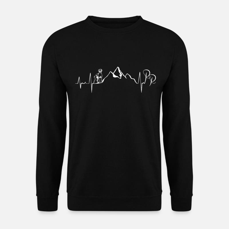 Ridgeback Geschenke I Herzschlag Wandern Hunde - Unisex Pullover - Schwarz