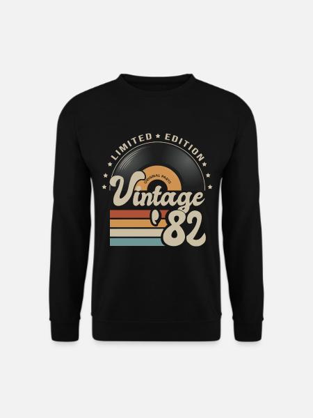 Vintage Vinyl 1982 Geburtstagsgeschenk 40 Jahre - Unisex Pullover - Schwarz