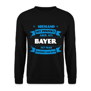 Perfekter Bayer - Bayern Deutschland - Unisex Pullover - Schwarz - Vorne - Alina (178cm) & Michal (187cm)
