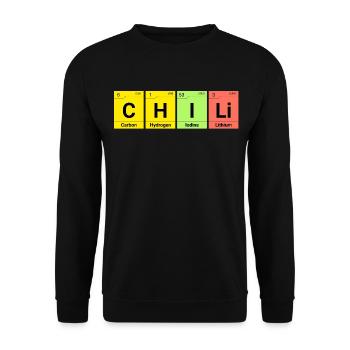 Éléments de chimie chili - Sweat-shirt Unisexe - noir - Devant - Alina (178cm) & Michal (187cm)