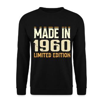 Cadeau Anniversaire 1960 Génial Depuis 1960 Retro - Sweat-shirt Unisexe - noir - Devant - Alina (178cm) & Michal (187cm)