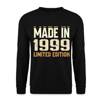 Cadeau Anniversaire 1999 Génial Depuis 1999 Retro - Sweat-shirt Unisexe - noir - Devant - Alina (178cm) & Michal (187cm)