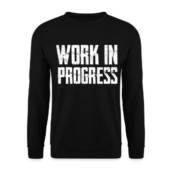 Work In Progress Motivation - Unisex Pullover - Schwarz - Vorne - Alina (178cm) & Michal (187cm)