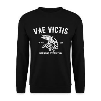 Brennos - Unisex Sweatshirt - black - Front - Alina (178cm) & Michal (187cm)