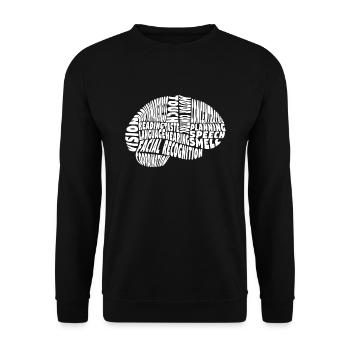 Gehirn Bereiche Funktionen - Unisex Pullover - Schwarz - Vorne - Alina (178cm) & Michal (187cm)