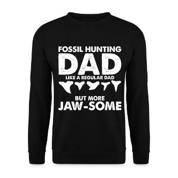 Conception de l’archéologie fossile Fossiles Chasseurs de fossiles - Sweat-shirt Unisexe - noir - Devant - Alina (178cm) & Michal (187cm)