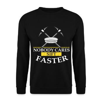 Gold Digger Gold Panning Gold Mining Designs - Unisex Sweatshirt - black - Front - Alina (178cm) & Michal (187cm)