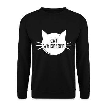 Cat Whisperer - Unisex Sweatshirt - black - Front - Alina (178cm) & Michal (187cm)