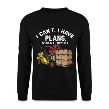 Magasiniers pour les caristes et les chariots élévateurs - Sweat-shirt Unisexe - noir - Devant - Alina (178cm) & Michal (187cm)