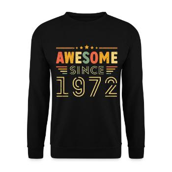 Millésime Légende 1972 Cadeau de 1972 - Né en 1972 - Sweat-shirt Unisexe - noir - Devant - Alina (178cm) & Michal (187cm)