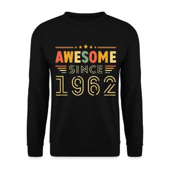 Vintage Legend 1962 Geschenk von 1962 - Jahrgang 1962 - Unisex Pullover - Schwarz - Vorne - Alina (178cm) & Michal (187cm)