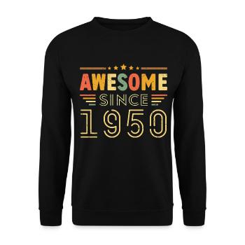 Millésime Légende 1950 Cadeau de 1950 - Né en 1950 - Sweat-shirt Unisexe - noir - Devant - Alina (178cm) & Michal (187cm)