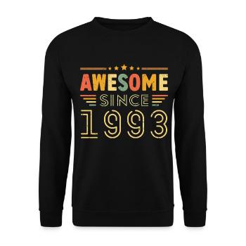 Vintage Legend 1993 Geschenk von 1993 - Jahrgang 1993 - Unisex Pullover - Schwarz - Vorne - Alina (178cm) & Michal (187cm)