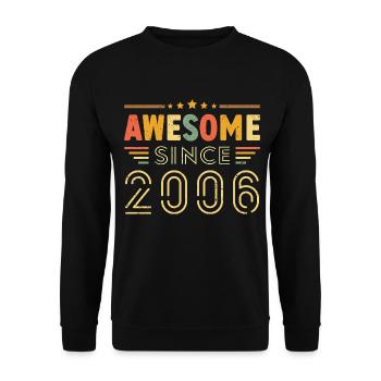 Vintage Legend 2006 Gift from 2006 - Born in 2006 - Unisex Sweatshirt - black - Front - Alina (178cm) & Michal (187cm)