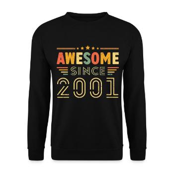 Millésime Légende 2001 Cadeau de 2001 - Né en 2001 - Sweat-shirt Unisexe - noir - Devant - Alina (178cm) & Michal (187cm)