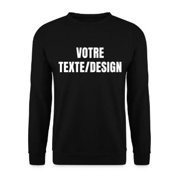 Personalized Gift Idea - Unisex Sweatshirt - black - Front - Alina (178cm) & Michal (187cm)
