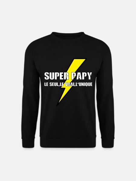 Super papy - Sweat-shirt Unisexe - noir