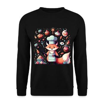 Life Is Too Short For Bad Bread - Unisex Pullover - Schwarz - Vorne - Alina (178cm) & Michal (187cm)