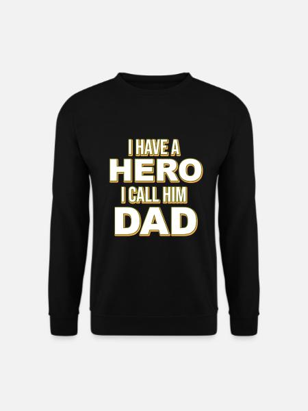 Dad Hero Held Vater Papa Geschenk Familie - Unisex Pullover - Schwarz