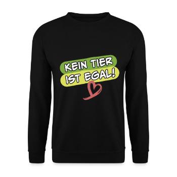 Kein Tier ist egal Tierschützer Tierschutz - Unisex Pullover - Schwarz - Vorne - Alina (178cm) & Michal (187cm)