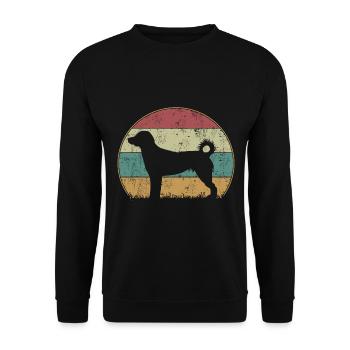 Appenzeller Mountain Dog Vintage Retro - Unisex Sweatshirt - black - Front - Alina (178cm) & Michal (187cm)