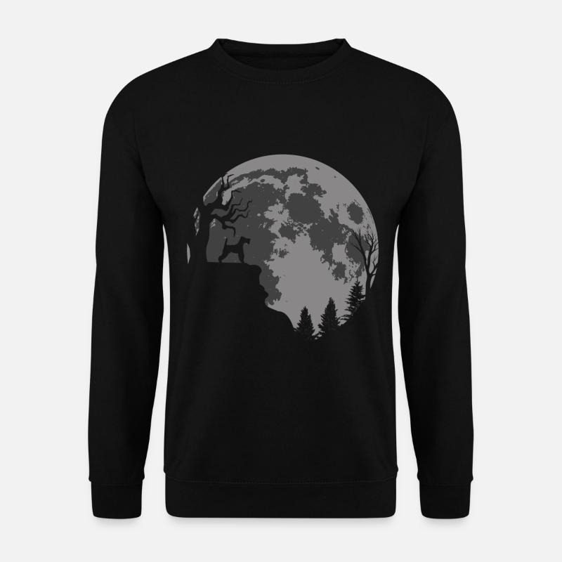 Wirehair Fox Terrier Moon Silhouette - Unisex Sweatshirt - black