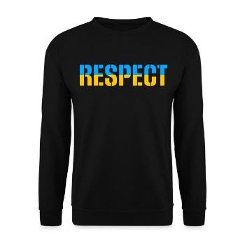 Respect Ukraine Respect Drapeau Couleurs du drapeau - Sweat-shirt Unisexe - noir - Devant - Alina (178cm) & Michal (187cm)