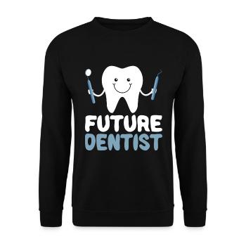 Future Job Dentist Junior Dentist Baby Boy - Unisex Sweatshirt - black - Front - Alina (178cm) & Michal (187cm)