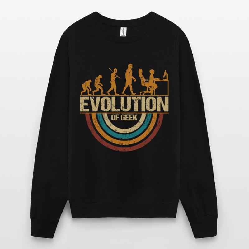 Computer Nerd Programmierer Evolution witzige Unisex Pullover