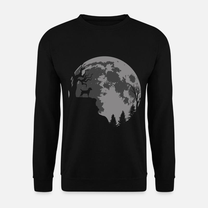 Heather Terrier Moon Silhouette - Unisex Sweatshirt - black