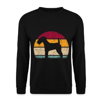 Lakeland Terrier Chien Vintage Rétro - Sweat-shirt Unisexe - noir - Devant - Alina (178cm) & Michal (187cm)