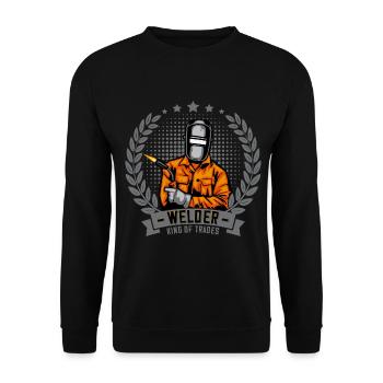 Dicton de soudeur pour les fiers métallurgistes et - Sweat-shirt Unisexe - noir - Devant - Alina (178cm) & Michal (187cm)