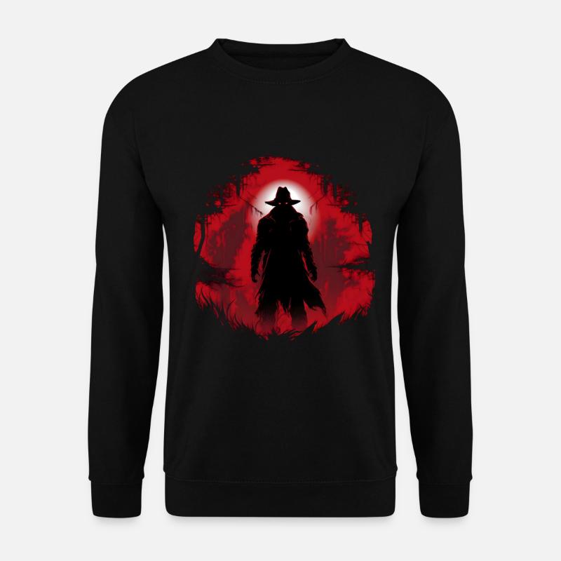 Halloween, unheimlicher Mann - Unisex Pullover - Schwarz