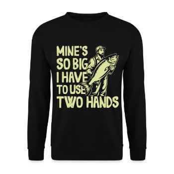 Des mines si grosses que je dois utiliser une perche à deux mains - Sweat-shirt Unisexe - noir - Devant - Alina (178cm) & Michal (187cm)