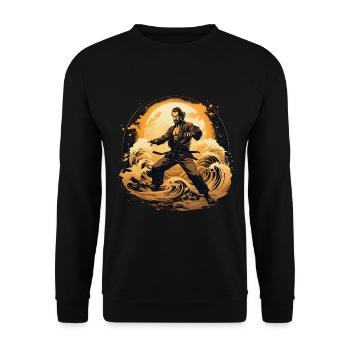 Kampfsport - Unisex Pullover - Schwarz - Vorne - Alina (178cm) & Michal (187cm)