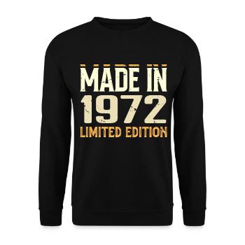 Awesome 1972 Anniversary Gift Since 1972 Retro - Unisex Sweatshirt - black - Front - Alina (178cm) & Michal (187cm)