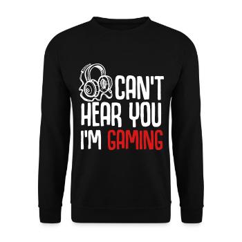 Gamer accro jeu de jeu enfant casque drôle - Sweat-shirt Unisexe - noir - Devant - Alina (178cm) & Michal (187cm)
