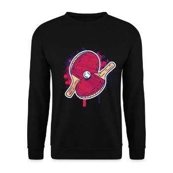 Tenue de ping-pong Tennis de table Batte de ping-pong - Sweat-shirt Unisexe - noir - Devant - Alina (178cm) & Michal (187cm)
