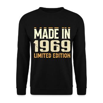 Awesome 1969 Anniversary Gift Since 1969 Retro - Unisex Sweatshirt - black - Front - Alina (178cm) & Michal (187cm)