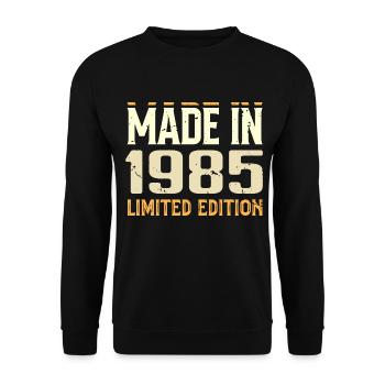 Cadeau Anniversaire 1985 Génial Depuis 1985 Retro - Sweat-shirt Unisexe - noir - Devant - Alina (178cm) & Michal (187cm)