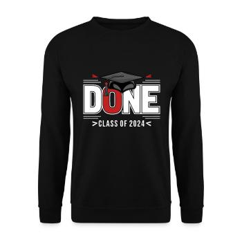 Graduating Class of 2024 Graduation Ceremony School - Unisex Sweatshirt - black - Front - Alina (178cm) & Michal (187cm)